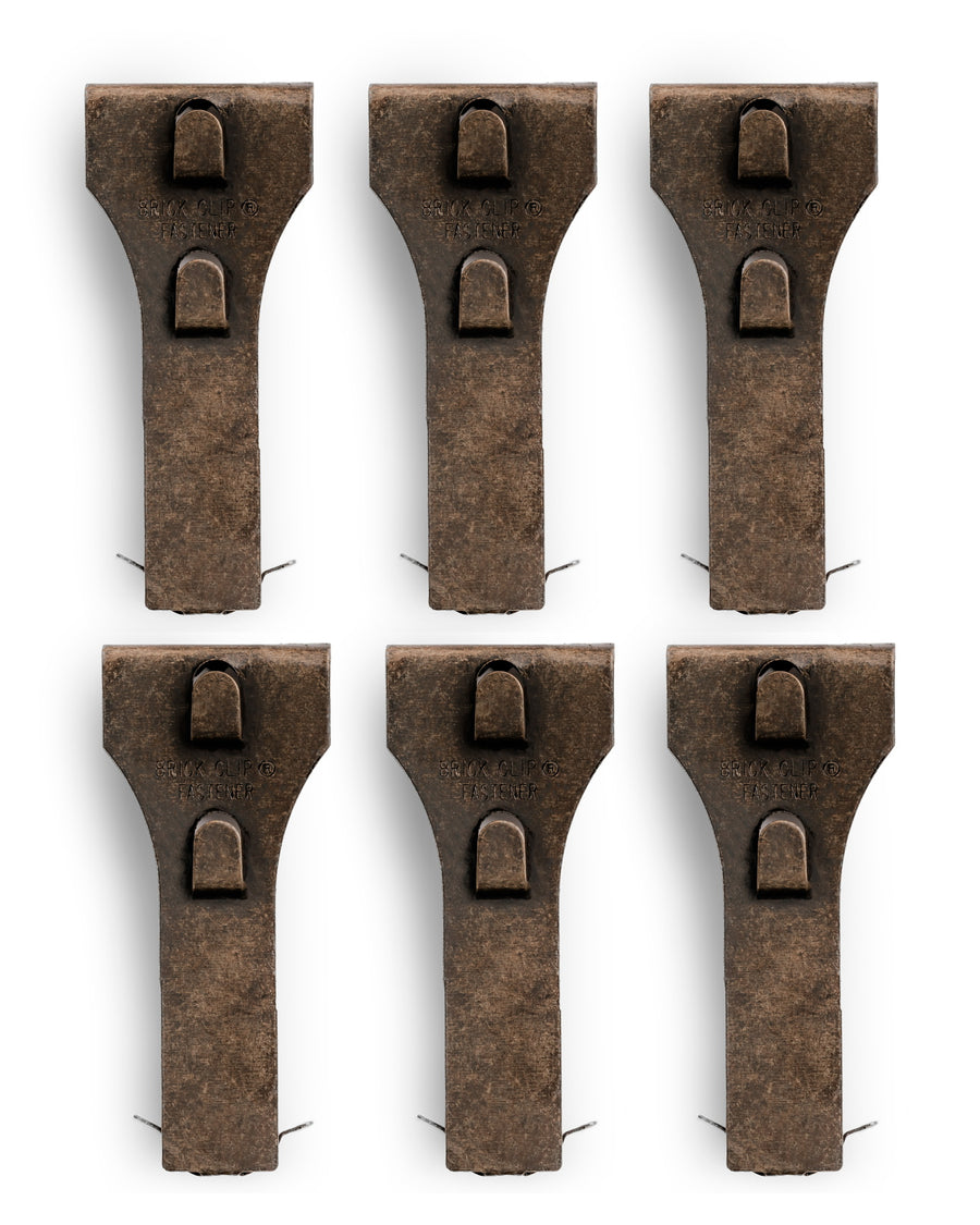 MAX SIZE Brick Clip® Fastener 6 PACK (for bricks 3" to 3 1/4" in heig